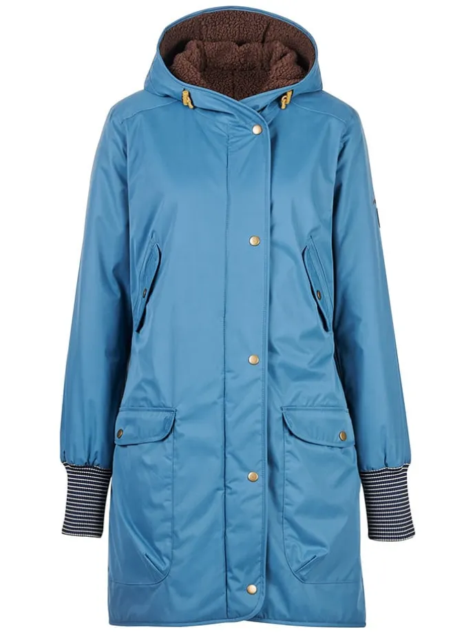Wende-Winterjacke "Suomukka" in Blau/ Braun