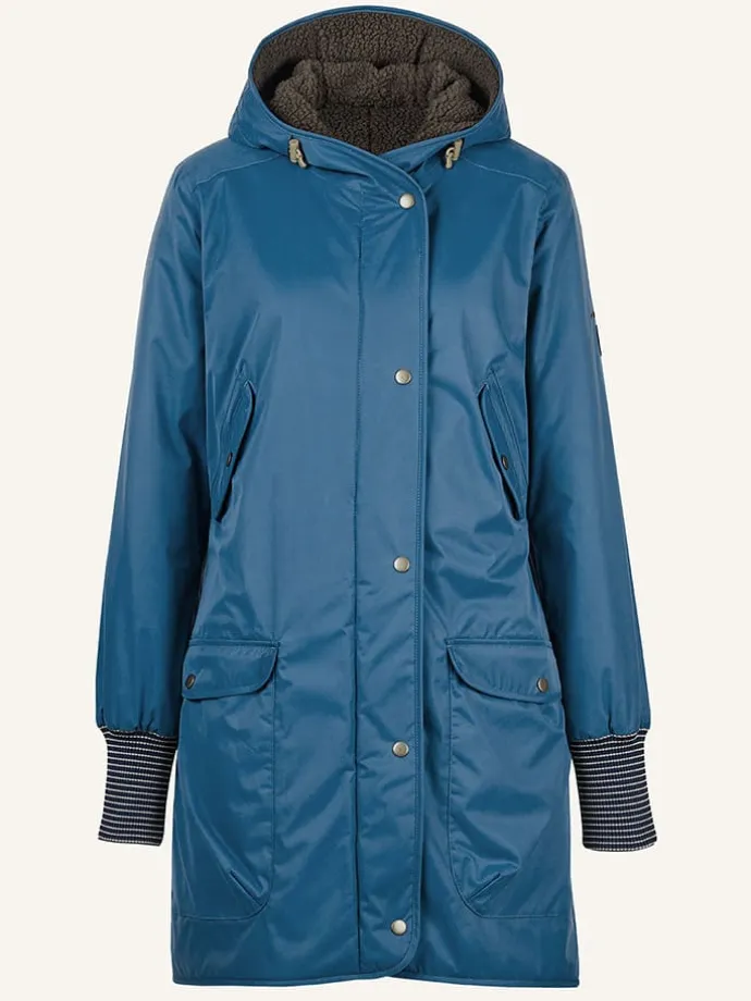 Wende-Winterjacke "Suomukka" in Blau/ Braun