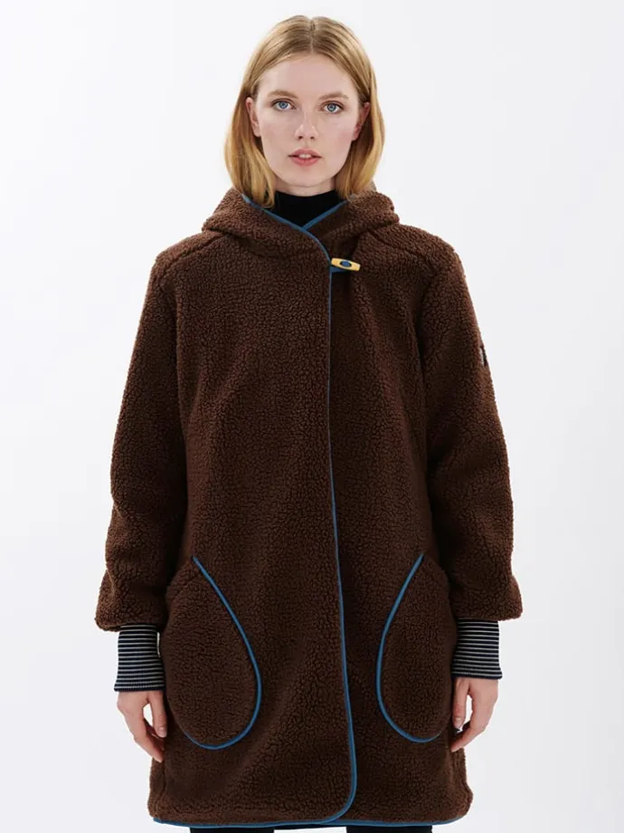 Wende-Winterjacke "Suomukka" in Blau/ Braun