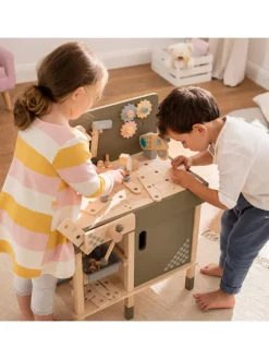 Werkbank für Kinder aus Holz mit 47 tlg. Zubehör Kinderwerkbank ab 3 Jahre