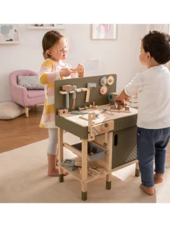 Werkbank für Kinder aus Holz mit 47 tlg. Zubehör Kinderwerkbank ab 3 Jahre