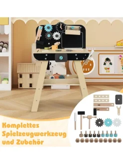 Werkbank Kinder ab 3 Jahren in Hellbraun