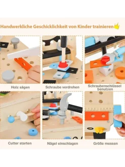 Werkzeugbank in Bunt