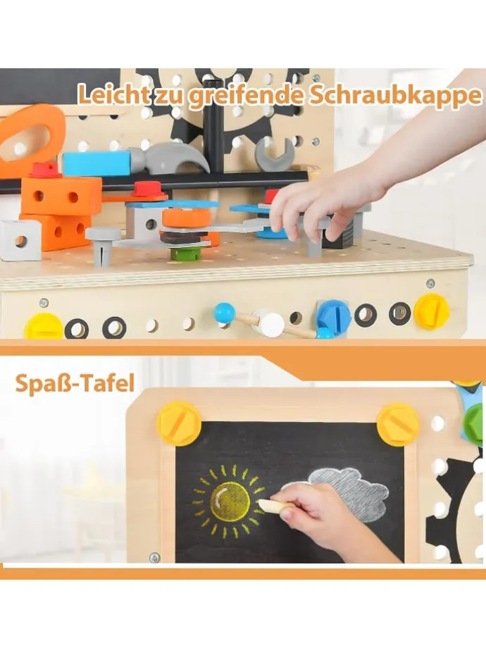 Werkzeugbank in Bunt