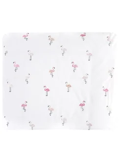 Wickelauflagenbezug "Flamingo" in Weiß - (L)85 x (B)70 cm