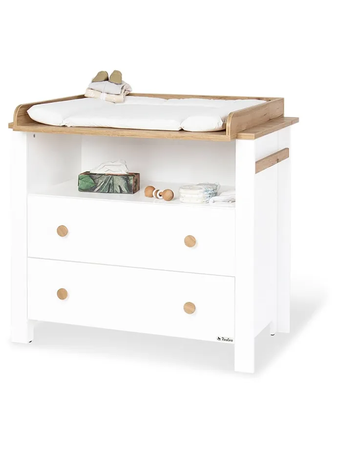 Wickelkommode "Lova" in Weiß - (B)102 x (H)99 x (T)77 cm