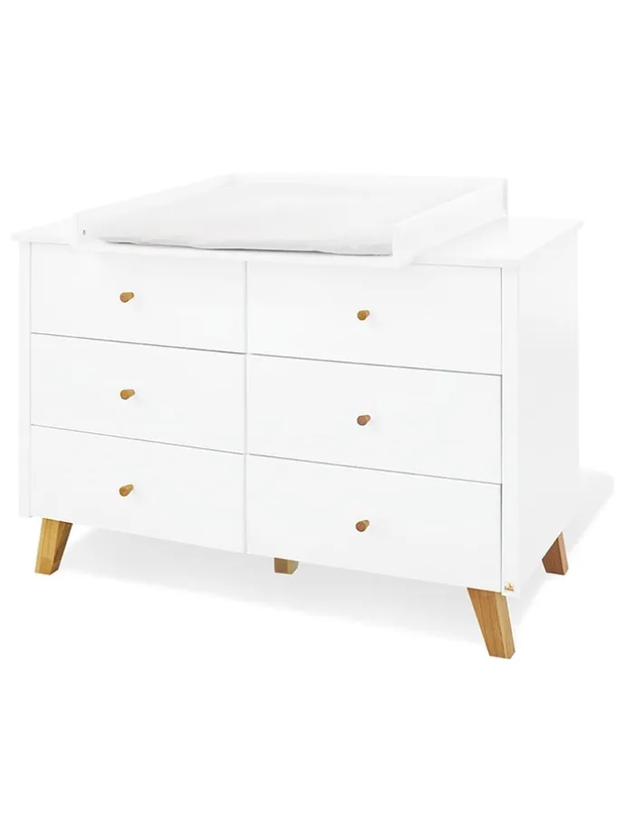 Wickelkommode "Pan" in Weiß - (B)140 x (H)101 x (T)78 cm