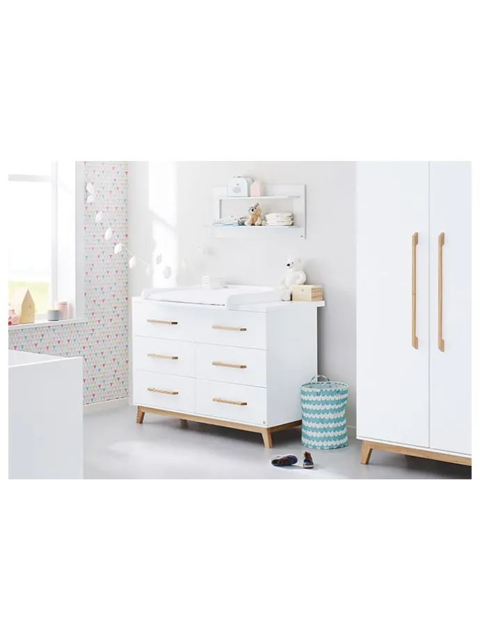 Wickelkommode "Riva" in Weiß - (B)140 x (H)105 x (T)78 cm