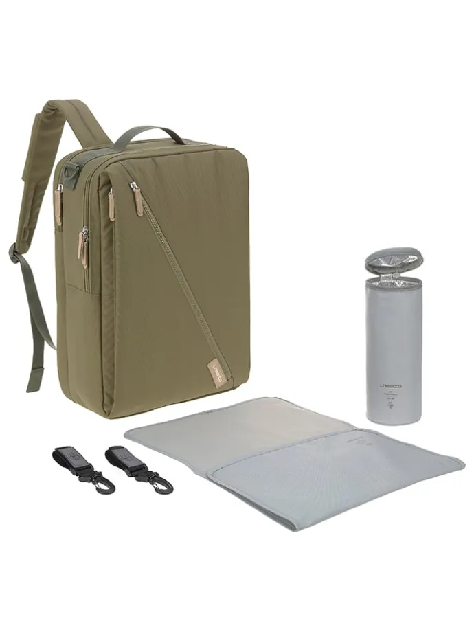 Wickelrucksack in Khaki - (L)35 x (B)15 x (H)45 cm
