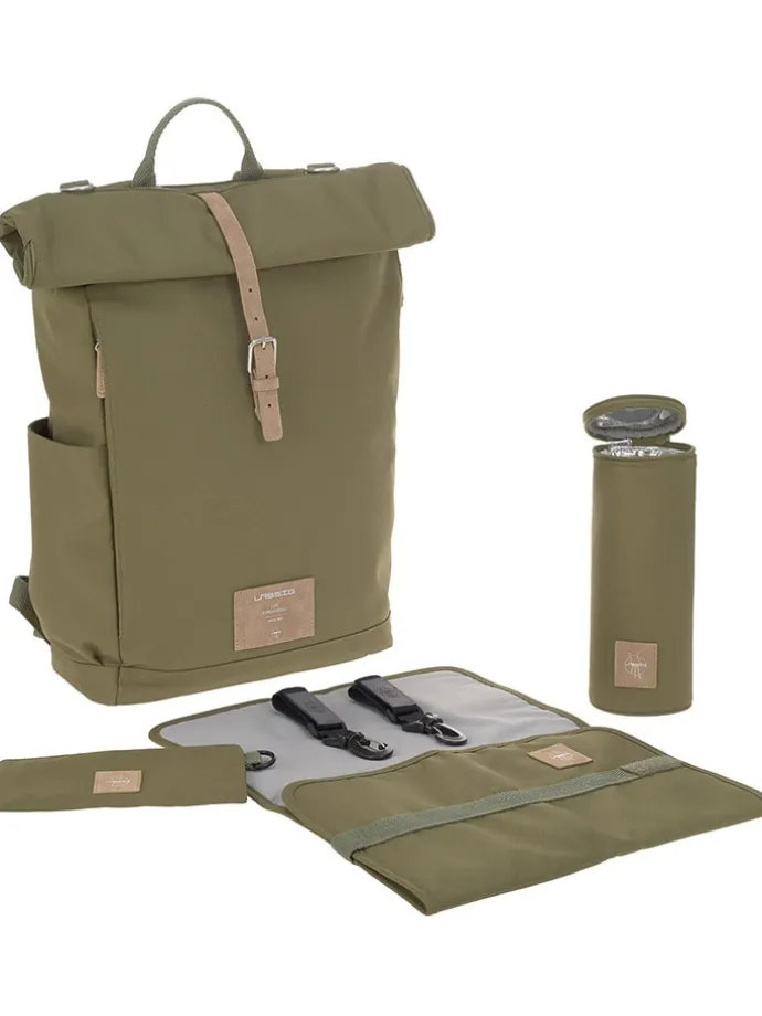 Wickelrucksack in Oliv - (B)30 x (H)46 x (T)14,5 cm
