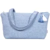 Wickeltasche "Chevron" in Hellblau - (B)50 x (H)27 x (T)15 cm