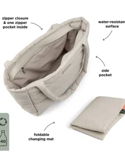 Wickeltasche in Beige - (B)44 x (H)35 x (T)16 cm