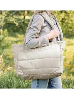 Wickeltasche in Beige - (B)44 x (H)35 x (T)16 cm