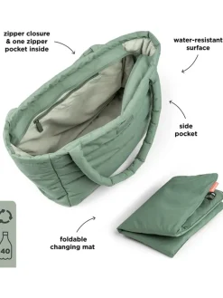 Wickeltasche in Grün - (B)44 x (H)35 x (T)16 cm