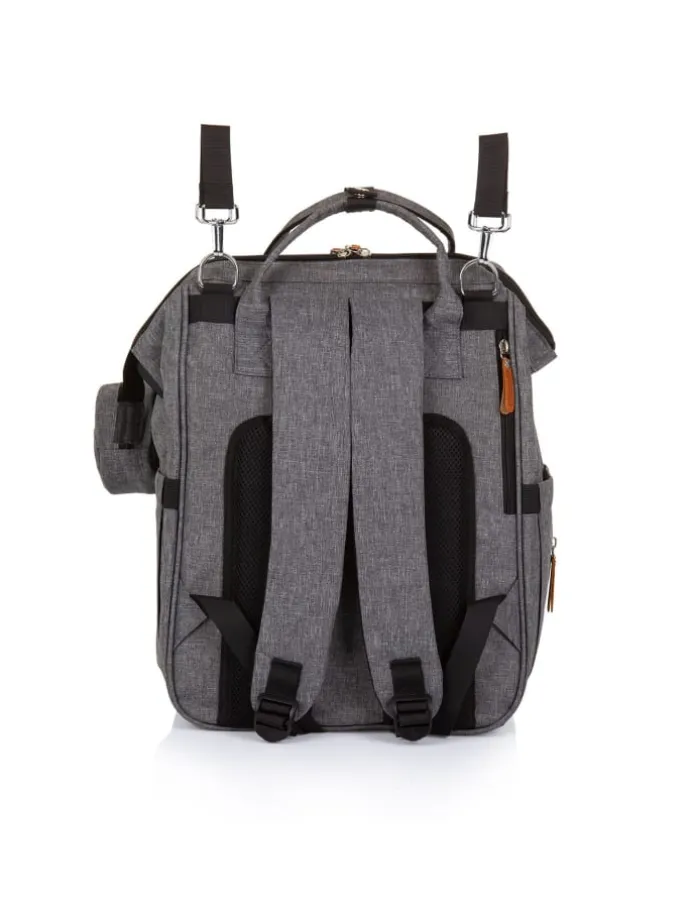 Wickeltasche, Kinderwagen in grau