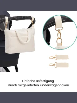 Wickeltasche Teddy Small Exklusiv in Beige