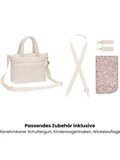Wickeltasche Teddy Small Exklusiv in Beige