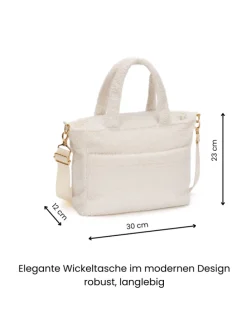 Wickeltasche Teddy Small Exklusiv in Beige