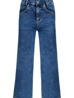 Wide Leg Jeans high waist regular in medium blue