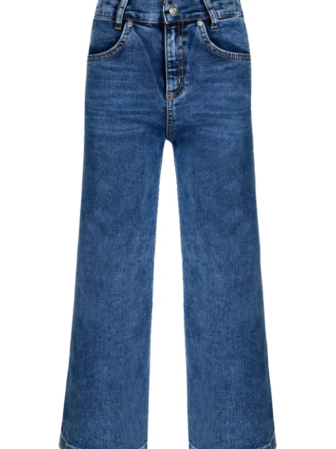 Wide Leg Jeans high waist regular in medium blue
