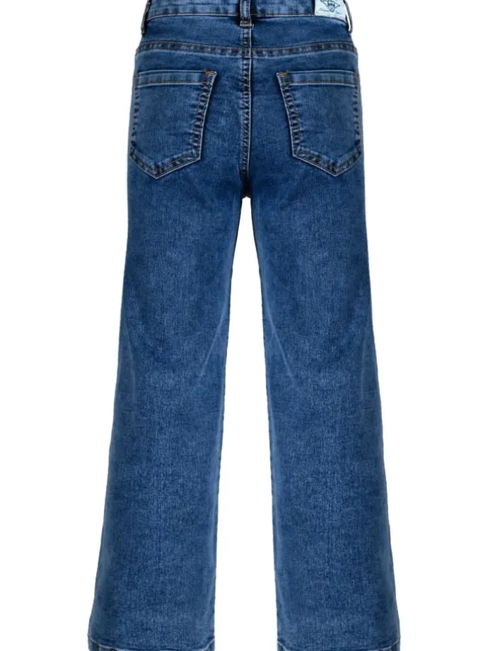 Wide Leg Jeans high waist regular in medium blue