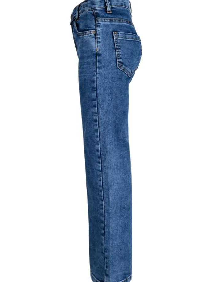 Wide Leg Jeans high waist regular in medium blue