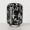 Windlicht ''Dotty'' in Schwarz - (H)10 x Ø 7 cm