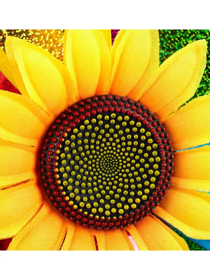 Windrad Blume in Bunt - (B)37,5x (H)74,5 x (T)14 cm