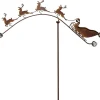 Windspiel "Schlitten mit Hirschen" in Braun - (B)84 x (H)115 cm