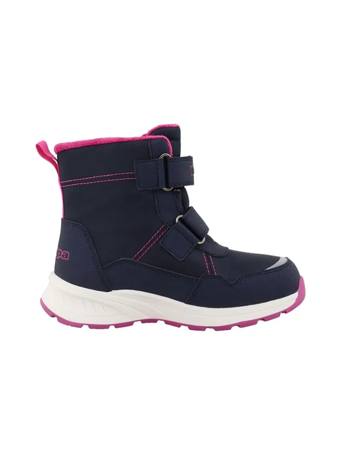 Winterboots "Ruth" in Dunkelblau/Pink