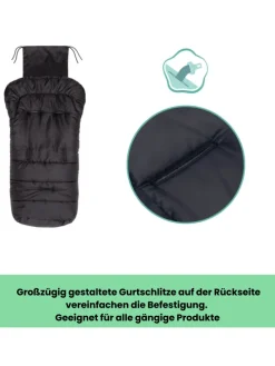 Winterfußsack Eco BIG in Schwarz