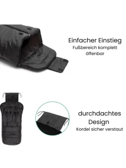 Winterfußsack Eco BIG in Schwarz