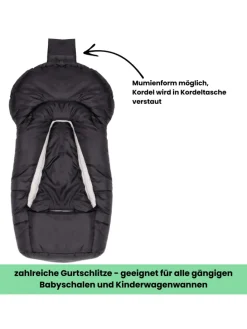 Winterfußsack Eco SMALL Gr. 0 in Schwarz