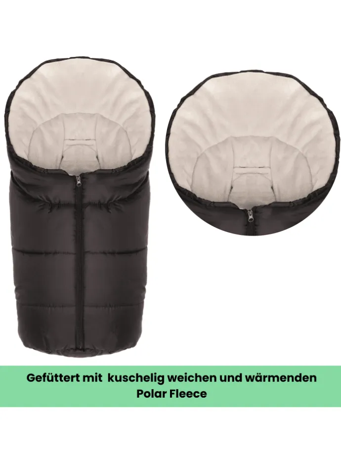 Winterfußsack Eco SMALL Gr. 0 in Schwarz