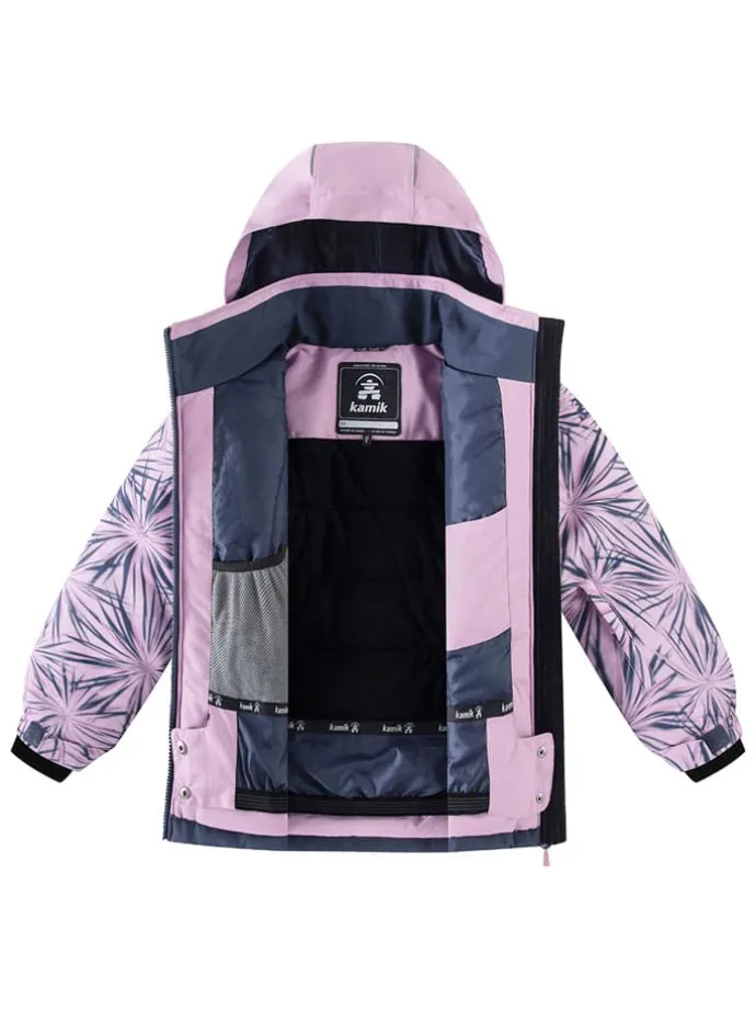 Winterjacke "Lyra" in Rosa/ Dunkelblau