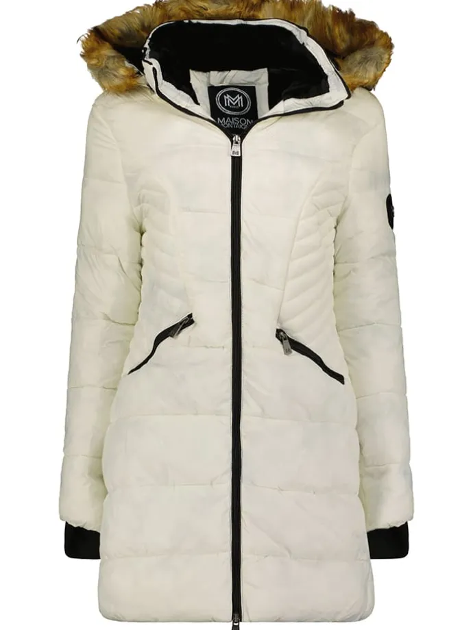 Wintermantel "Abeimai" in Creme