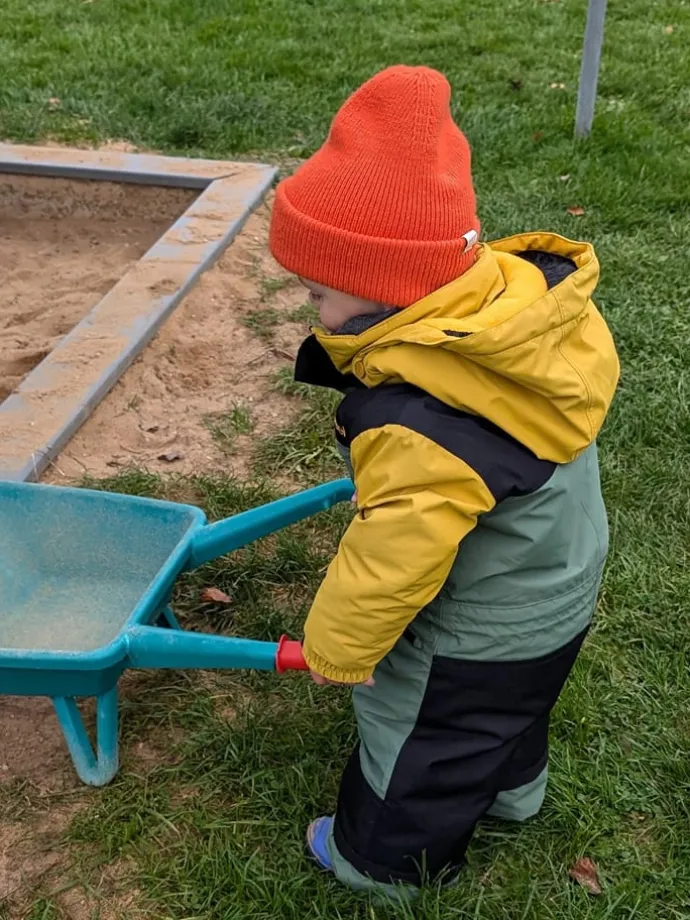 Winter-Overall "Huxley" in Gelb/ Khaki