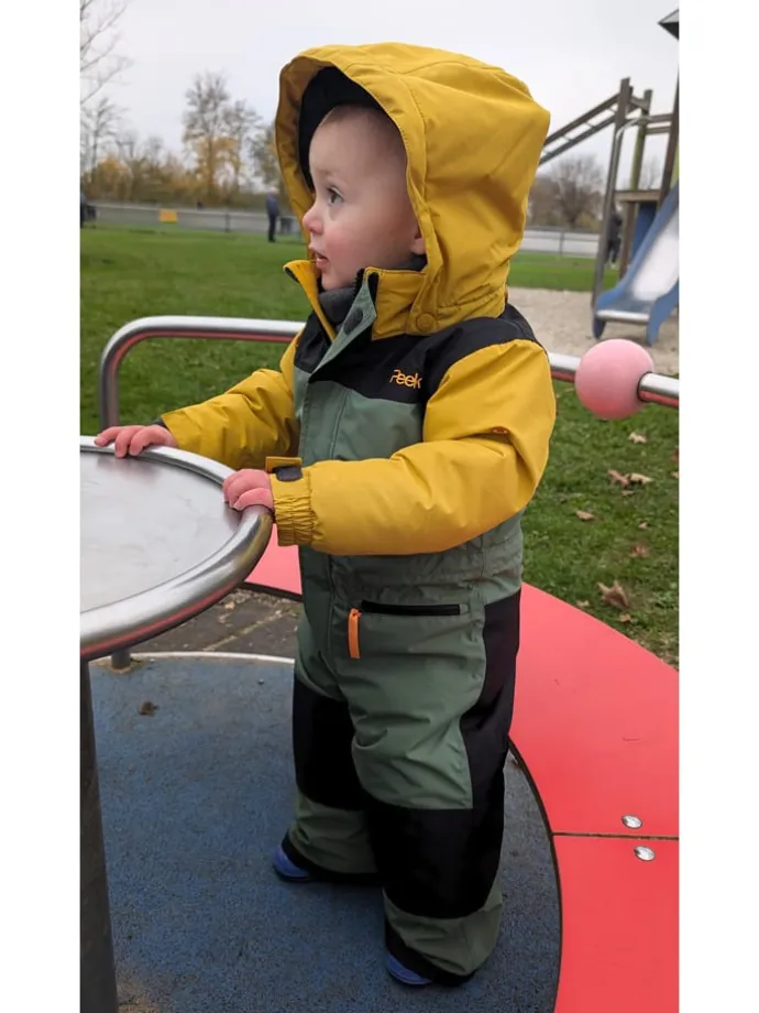 Winter-Overall "Huxley" in Gelb/ Khaki