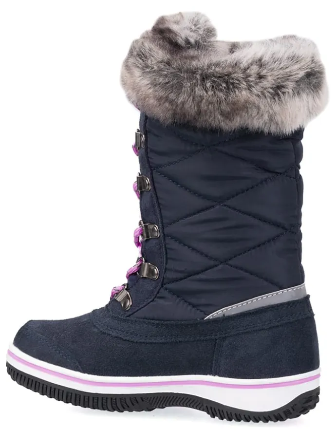 Winterstiefel "Holmenkollen" in Dunkelblau/ Pink