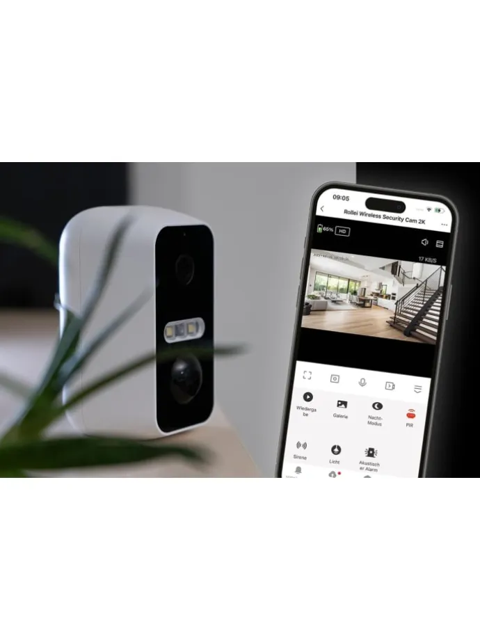 Wireless Security Cam 2K Bewegungserkennung Kabellos Outdoor