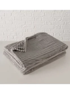 Wohndecke "Hygge" in Grau - (L)180 x (B)130 cm
