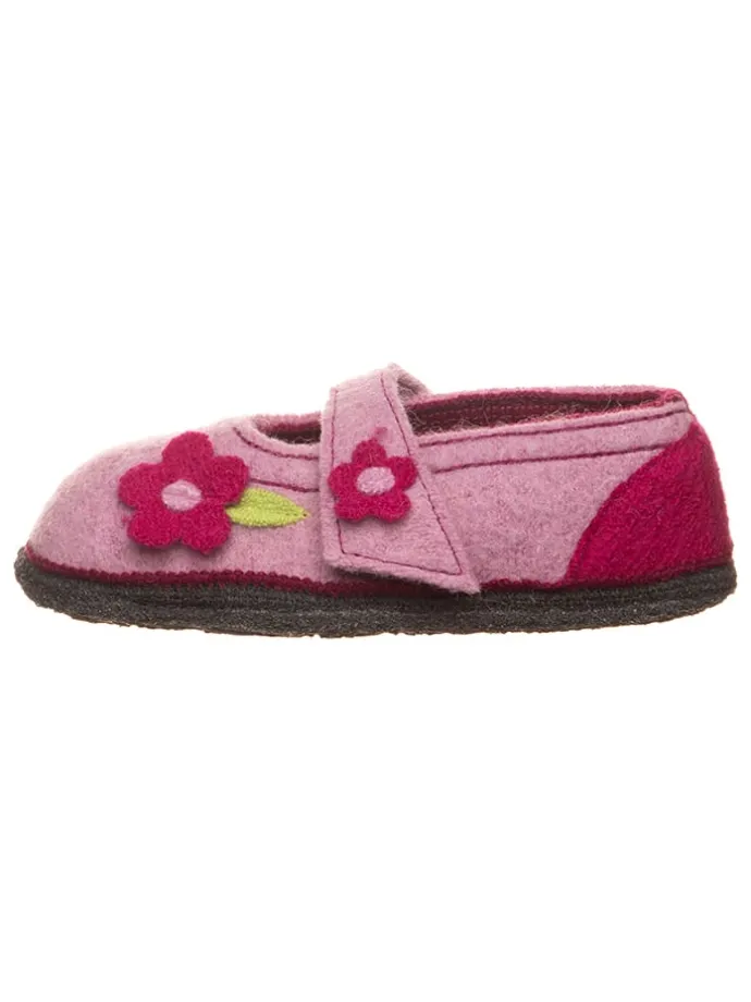 Wollfilz-Hausschuhe "Becky" in Rosa