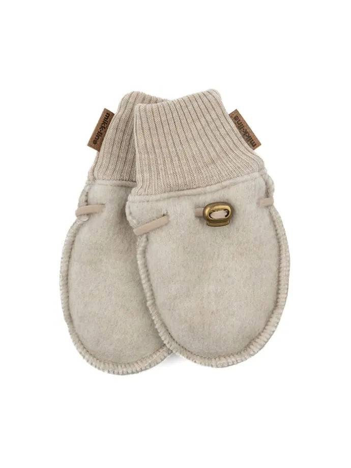 Wollfäustlinge in Beige