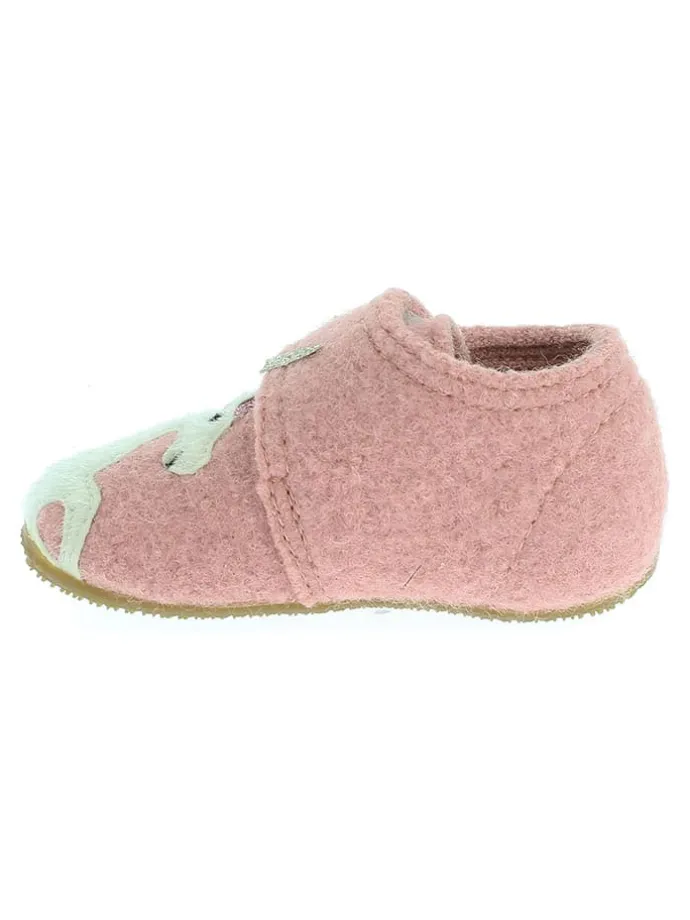 Woll-Hausschuhe "Einhornzauber" in Rosa