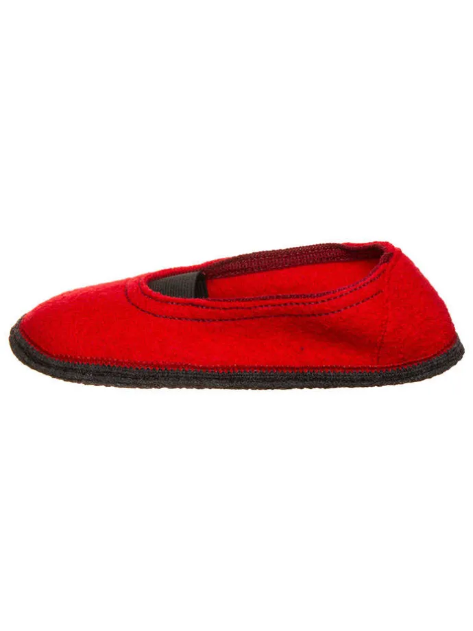Woll-Hausschuhe "Ronja GM" in Rot