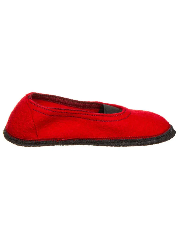 Woll-Hausschuhe "Ronja GM" in Rot