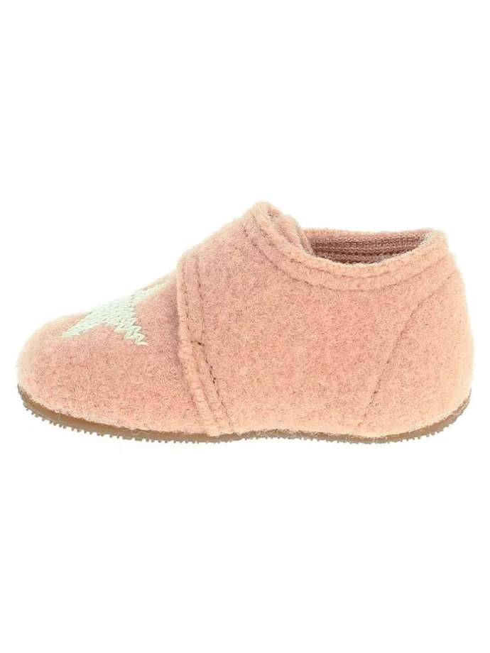Woll-Hausschuhe "Sternchen" in Rosa
