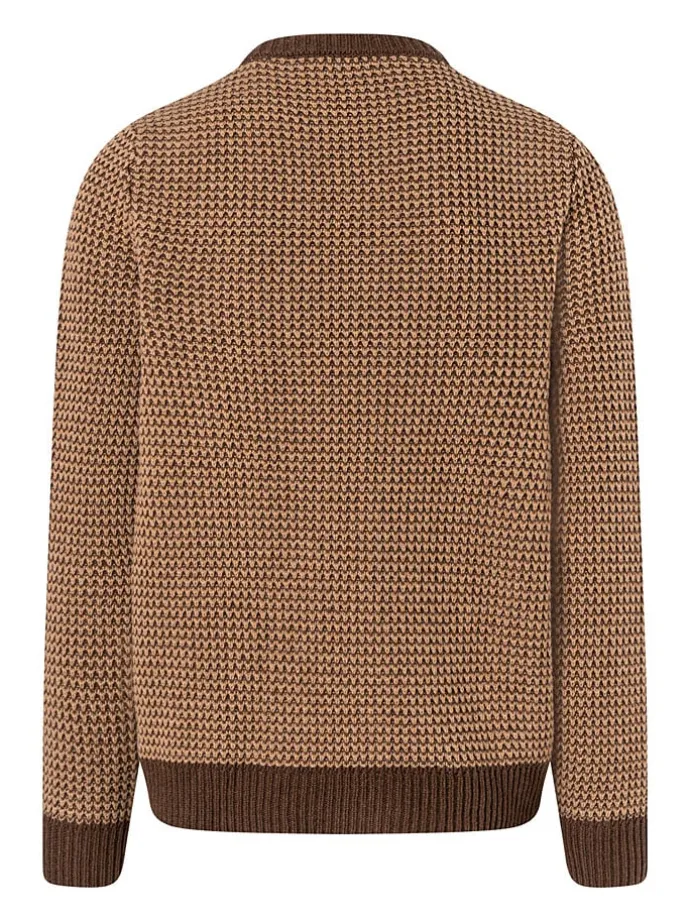 Wollpullover in Hellbraun