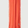 Wollschal in Orange