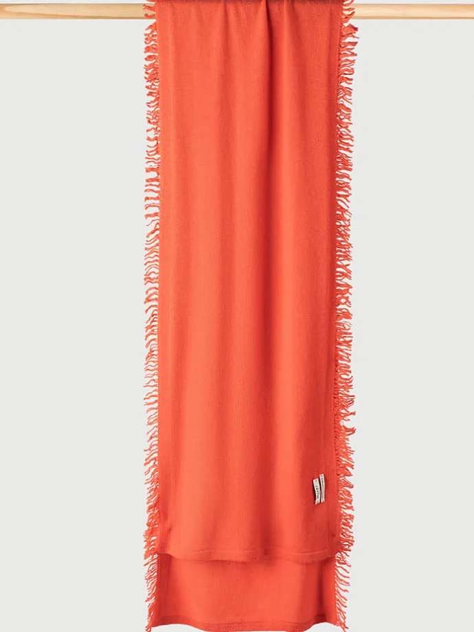 Wollschal in Orange